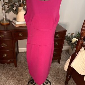 Ann Taylor Fuchsia Midi Dress